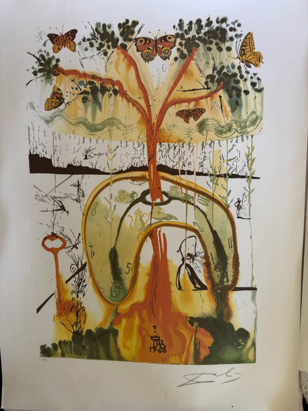 "Mad Tea Party" Facsimile Signed Numbered Lithograph 23'x 15¾" Edition 216/500